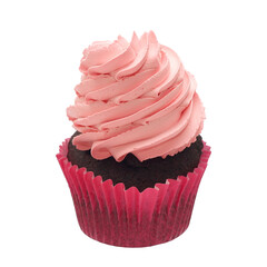 cupcake with cream on a white background