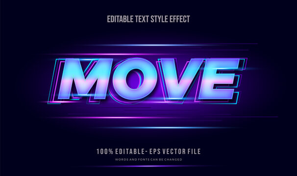 Modern Text style Effect bright color. Editable text.