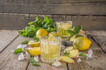Homemade ginger lemonade