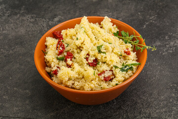 Vegetarian uisine - couscous with vegetables