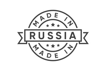 Made in Russia stamp vector design 