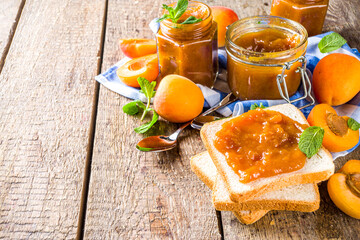 Homemade apricot jam