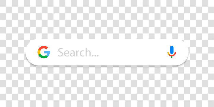 Google Search Bar. Classic Search Window.Google Vector. 