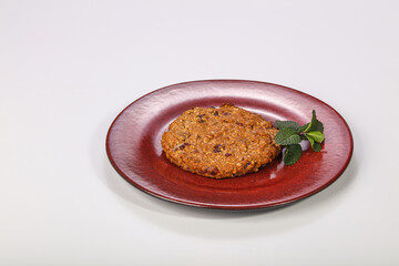 Natural homemade cookie in the plate