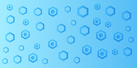 Blue hexagon abstract background