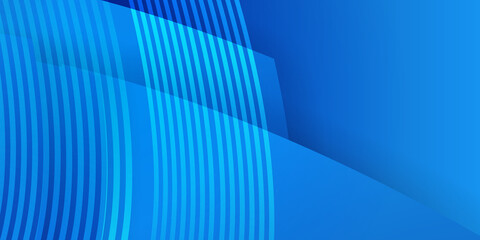 Obraz premium abstract blue 3d line wave background. Modern business digital corporate presentation background with 3d concept. Blue geometric abstract background