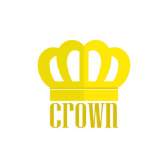 Flat design crown vector graphics