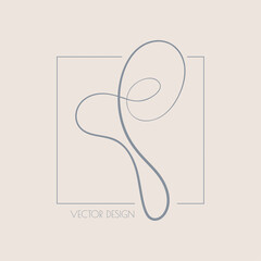 Trendy stylish vector background in pastel colors. Bend flourish organic shape. For the fashion and beauty industry.