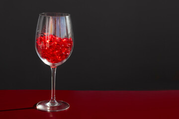Wine glass on dark background