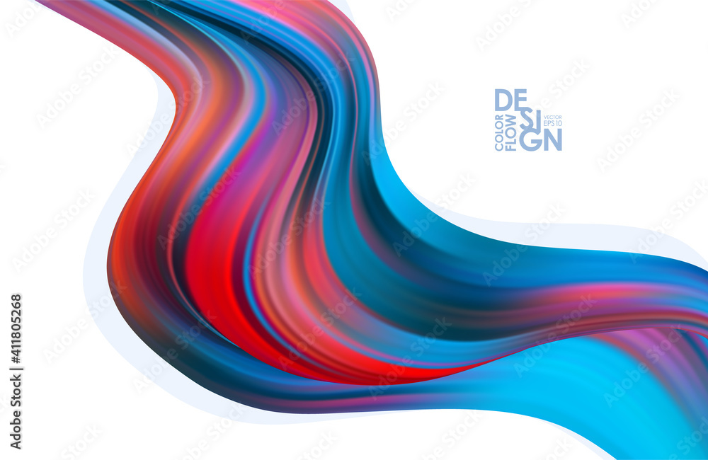 Poster vector abstract modern colorful flow background. wave liquid shape. template for your design