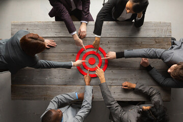 Business team and target