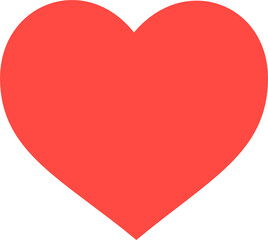 Red fill valentine heart flat modern vector graphic icon illustration or clipart