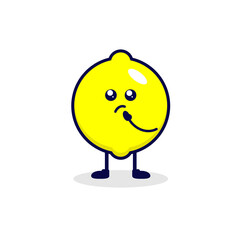 Lemon asking cute character