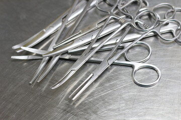 surgical instrument on sterile table