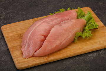 Raw turkey breast for cooking