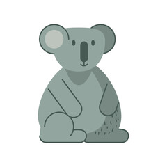 koala sitting jungle animal in cartoon abstract design