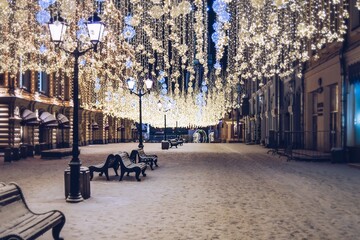 Nikolskaya street, New Year