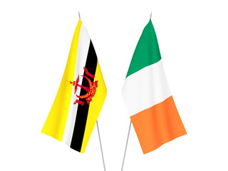 Ireland and Brunei flags
