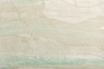 Abstract art background beige and green colors. Watercolor painting on canvas.