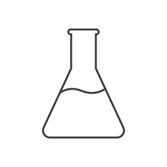 conical flask vector icon isolated on white background