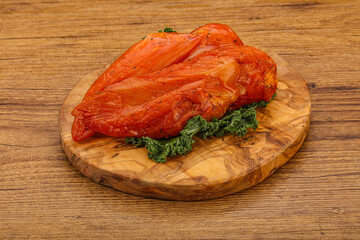 Smoked chicken breast with spices