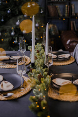 table setting at restaurant