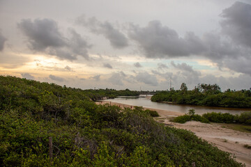 sunset in the city of santo amaro, maranhão