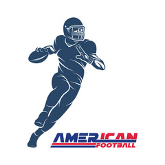 american football player vector illustration design template, creative design