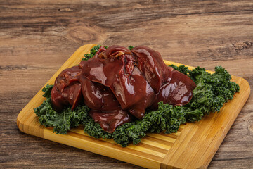 Raw chicken liver for cooking