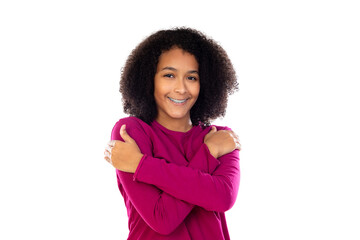 Portait of a teenage with afro hair