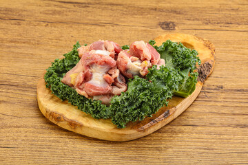 Raw chicken stomach for cooking