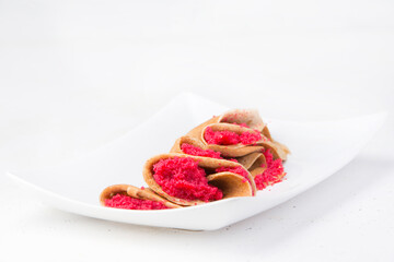 typical food for Maslenitsa, Masnitsya or Maslenica