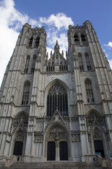 Fototapeta na wymiar saint cathedral from below in belgium