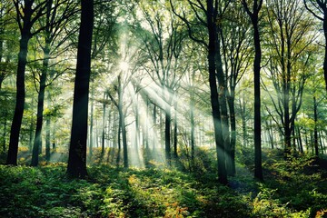 Fototapeta premium morning in the forest