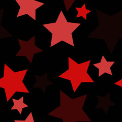 Obraz premium christmas red stars pattern 