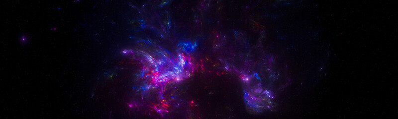 Banner Star field background . Starry outer space background texture . Colorful Starry Night Sky Outer Space background. 3D illustration