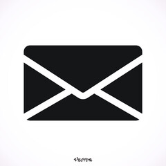 Open mail icon, illustration, picture, flat,  web, art, stock vector