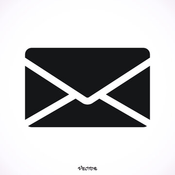 Open mail icon, illustration, picture, flat,  web, art, stock vector