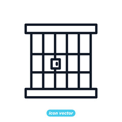 jail icon. law and justice symbol template for graphic and web design collection logo vector illustration