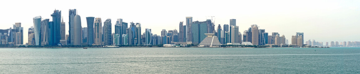 Fototapeta na wymiar Background image of Qatar capital city skyline,