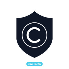 Copyrighting icons. copywriting symbol template for graphic and web design collection logo vector illustration