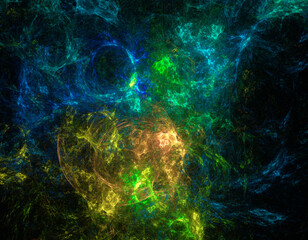 Abstract fractal illustrated background rendered wallpaper