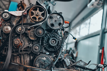 Car engine. Concept of modern car engine.