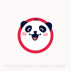 Modern professional icon in the culinary industry with the image of a panda