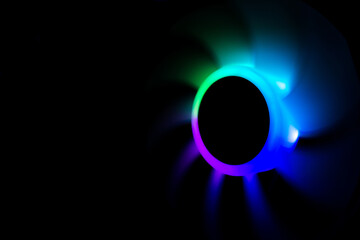 Colorful RGB Led Lights of Gaming Computer Cooler and Fan