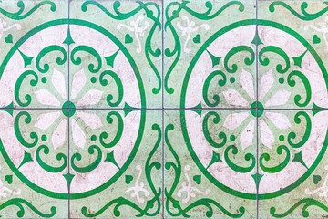 Traditional chinese pattern floor tiles texture and seamless background