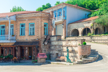 Naklejka premium The alleys of the old town. old Signakhi Kakheti, Georgia.