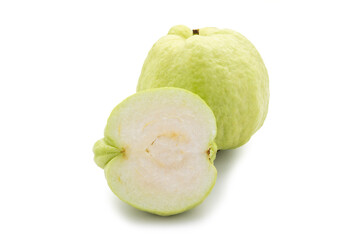 Seedless apple guava fruit with shadow on white background - Powered by Adobe