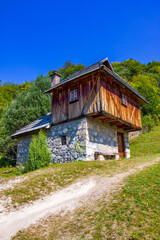 Old traditional wooden house in Serbia