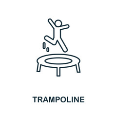 Trampoline icon. Simple element from amusement park collection. Creative Trampoline icon for web design, templates, infographics and more